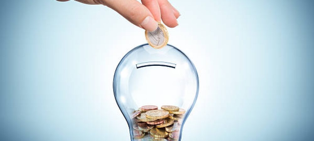 euro in bulb - piggybank